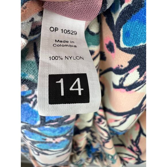 Maaji Swim Cover Up in Blue Crush Flowers Pattern Girls 14 - Picture 7 of 7